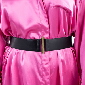DONNA KARAN BLACK CLASSIC BELT | WOMENS SIZE 75CM